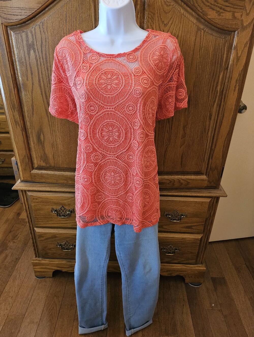 Style & Co. Lace Short-Sleeve Top!